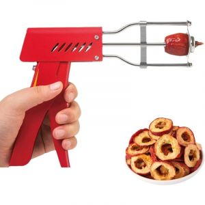 Outil de d&eacute;noyauteur de dattes Rouges, Outil de Vide-Fruits en Acier Inoxydable avec moules rempla&ccedil;ables, s&eacute;parateur de Noyau de Cerise Portable,
