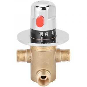 Jeffergarden - G1/2in 3 Voies En Laiton Thermostatique Mitigeur Robinet Température Mélangeur Contrôle Baignoire Valve Caché Solaire Chauffe-Eau