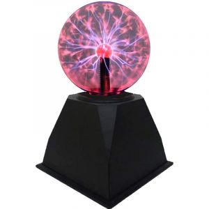 Boule de Plasma, Lampe Plasma Magique 4 Pouces, Lumière de Plasma Sphère Sensible au Toucher et au Son pour Cadeaux, Décorations, Physique Jouets