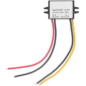 Convertisseur de Tension Abaisseur DC &agrave; DC R&eacute;ducteur de Tension 24V 36V 48V &agrave; 12V 2A 24W