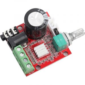 Carte amplificateur num&eacute;rique Mini st&eacute;r&eacute;o, Module de potentiom&egrave;tre de Volume Audio PAM8610 DC 8V-12V