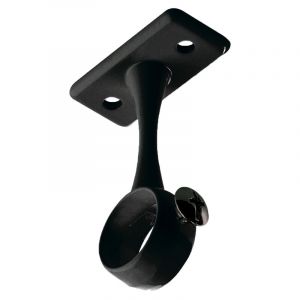 Piton sur platine pour tube alu noir - Hauteur : 60 mm - Pour tube de diamètre : 16 mm - Pour tube de section : - - DUVAL-BILCOCQ