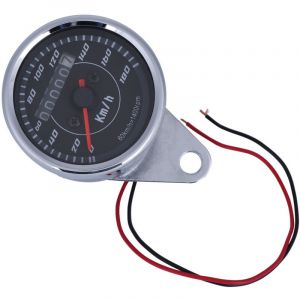 Compteur de Vitesse, Keenso Tachym&egrave;tre Compteur Kilom&eacute;trique Universel Jauges de Vitesse Double Couleur avec Lumi&egrave;re LED km/h pour Moto.