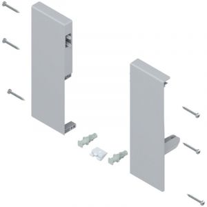 Tandembox support frontal, hauteur c, pour tiroir à l'anglaise avec tringle simple, gauche/droite, pour tandembox antaro, gris blanc 2 pièces - Blum