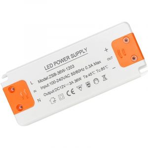 Transformateur 220V 12V - Gonew21 Transformateur Led Driver, 36W 3A Alimentation Transfo 230V, Sans Scintillement, Sans Bruit, pour Lampes Halog&egrave;Nes