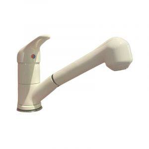 Webmarketpoint - Robinet de cuisine avec douchette extractible blanc Paini Mixo 45WH573TCZ