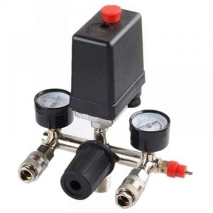 Aimoonsa - Rgulateur de Pression avec pressostat pour compresseur Pressostat 2 afficheurs