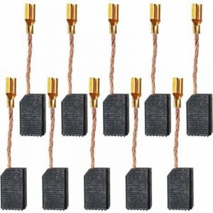 10 Pi&egrave;ces Balais de Charbon Accessoires pour Outils &Eacute;lectriques Balai de Charbon pour Meuleuse d'Angle &Eacute;lectrique (15 x 8 x 5mm),T-Audace