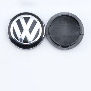 4 pi&egrave;ces cache-moyeux 65mm pour Volkswagen, bouchons de jante avec logo auto, accessoires tuning pour roues de voiture.