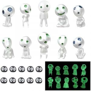 Lumineux Arbre Elfes 20 Pièces Figurines Elfes des Arbres Princesse Mononoké en Résine Poupée Ornement Décoration de Jardin Miniature Pot Décoration