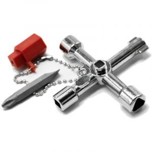 Cl&eacute; de radiateur &agrave; 6 voies &ndash; Cl&eacute; pour robinet d'&eacute;lectricit&eacute;, de gaz et d'eau