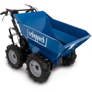 Scheppach Dumper - Benne motoris&eacute;e thermique DP3000 - Charge max 300kg - 5,6 CV - 4 roues motrices - 3x marche avant / 1x marche arri&egrave;re - Mini