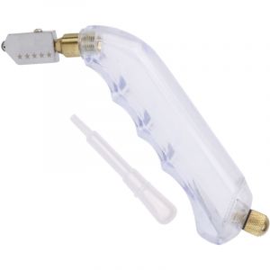 Coupe-Verre, Outil de Coupe de Verre &agrave; Pointe en Acier au Tungst&egrave;ne de Style Pistolet &agrave; Main Professionnel, Coupeur Automatique D'alimentation en