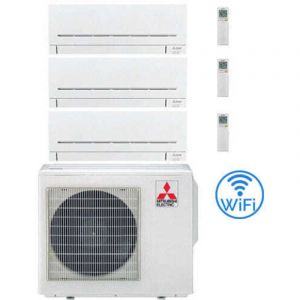 Climatiseur Mitsubishi MSZ-AP Wifi R32 Trial Split Inverter 7000 + 7000 + 7000 BTU avec U.E. MXZ-3F54VF Classe A+++/A++