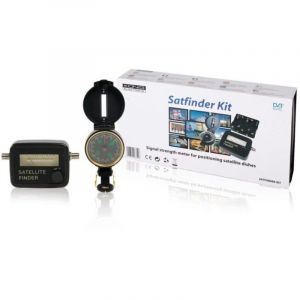 Kit Satellite Parabole Avec Pointeur Boussole Cable Support Batterie Et Boitier