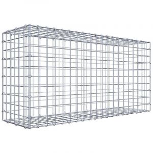 Gabiona - Gabiondeco - Gabion 100 cm x 50 cm x 30 cm (l x h x p). mailles 5 x 5 cm. Fermeture par anneaux en c - Made in Germany