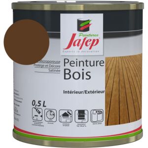 Jafep - Peinture bois chocolat 0,5 l