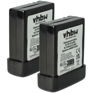 vhbw 2x Batterie compatible avec Kenwood TH-22AT, TH-208, TH42AT, TH308, TH22AT, TH208, TH-22E, TH-308 radio talkie-walkie (1100mAh, 6V, NiMH)