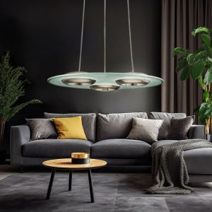 Etc-shop - led design spot suspendu plafonnier dimmable salon éclairage verre suspension