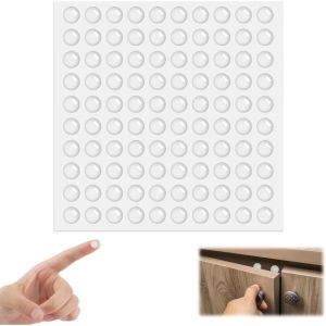 100 Pi&egrave;ces Patin Silicone Transparent, Tampon de Porte Autocollant, Amortisseur Porte Placard, Tampon Caoutchouc Pieds, But&eacute;es de Protection en