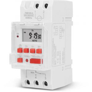 Minuterie Chauffe-Eau &Eacute;lectrique Num&eacute;rique 30A LCD 1s Relais 200-250VAC 24VDC