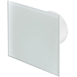 Ventilateur salle de bain extracteur d'air minuterie 125mm Verre Blanc