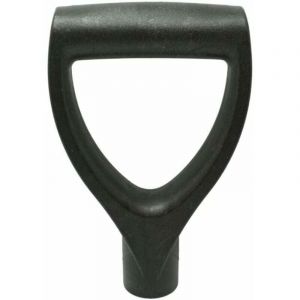 Manche de b&ecirc;che Fourche de Jardin Manche de Pelle en Forme de D Poign&eacute;e en Plastique pour Outils de creusage et de ratissage Noir