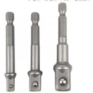 Adaptateur 6 pans vers 1/4, 1/2, 3/8 carr&eacute; - 3 pi&egrave;ces adaptateur douille hexagonale adaptateur douille cl&eacute; &agrave; douille jeu d'&eacute;crous rallonge de