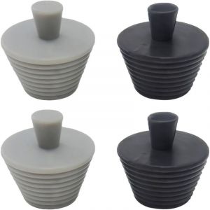 Bouchons de Vidange Universels 4 Pi&egrave;ces Bouchon de Lavabo Caoutchouc Bouchon Baignoire Universel Bouchon de Vidange Baignoire Bouchon D'&eacute;tanch&eacute;it&eacute; de