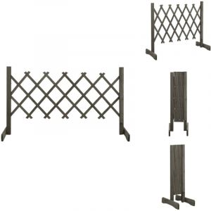 Vidaxl - Clôture en treillis de jardin Gris 120x60 cm Bois de sapin - Clôture En Bois - Clôture Jardin - Clôture Treillis - Clôture Extensible