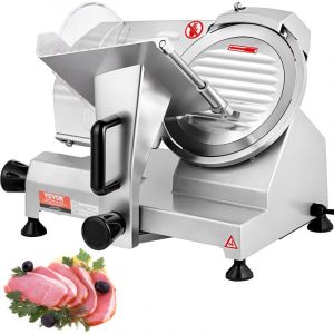 Vevor - Trancheuse Electrique Commerciale 200 w Trancheuse a Jambon Lame 203 mm 350-400 tr/min Trancheuse Charcuterie en Acier Inoxydable et Alu pour