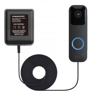 Adaptateur pour sonnette vidéo - Adaptateur secteur - Adaptateur noir pour sonnette - 230 V vers 18 V - Transformateur pour sonnette - Adaptateur