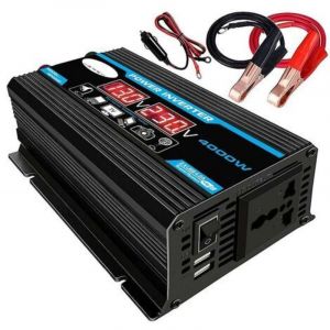 Nouveau 4000w 12v 220v Led Ac voiture onduleur convertisseur chargeur adaptateur onduleur double USB transformateur modifi&eacute; onde sinuso&iuml;dale