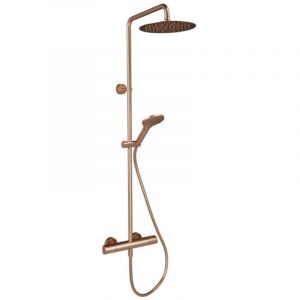 Cristina Ondyna - Colonne de douche thermostatique Or Rose Bross&eacute; Profilo PF48634P