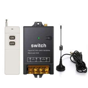 Commutateur de t&eacute;l&eacute;commande, longue distance de 1500 m, commutateur rf sans fil de relais ac 110 V/120 V/240 V/40 a, commutateur &agrave; distance sans fil