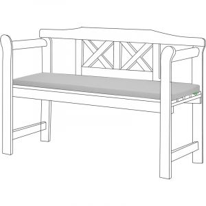 Coussin de banc d'extérieur 2 places, coussins de banc de terrasse résistants à l'eau avec rembourrage en fibres, 117x39x5 cm coussins amovibles pour