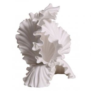 Statue fleur blanche - Résine - Blanc - Interior's