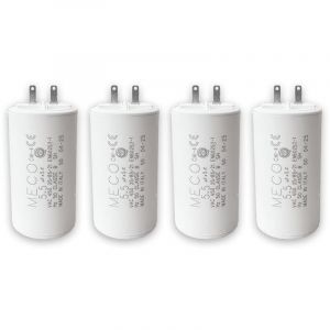 Lot de 4 &ndash; Condensateurs 5,5 &micro;F V2 &ndash; Pour moteur de volet roulant ou store &ndash; Compatible somfy, simu, nice &ndash; 2 fils avec connecteur &ndash; Fond plat &ndash; 450V
