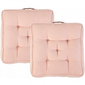 Loft 25 - Coussin de sol pour Salon, Grand Coussin Epais, 50x50x10 cm Coussin de Siège de Yoga, Coussin Touffeté Carré Pour Adultes, Coussin de sol