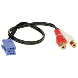 Adnauto - Cable aux Mini iso Bleu 2xRCA Entree aux ar Blaupunkt Grundig Becker