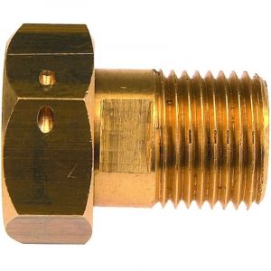 Raccord laiton compteur avec trou de plombage M&acirc;le 3/4 Femelle &eacute;crou libre 3/4