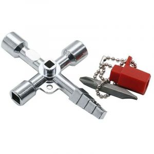 Clé universelle multifonction à 6en1 - clé tricoise carré - cle passe partout - Cle universelle multifonction pour armoires et serrures standards,