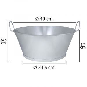 Bassine galvanisée 16' 40x17cm 14 litres