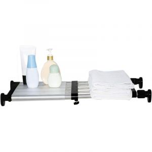 &Eacute;tag&egrave;re de Placard Telescopique en M&eacute;tal Etagere de Rangement R&eacute;glable sans Per&ccedil;age Organiseurs de Armoire Separateur Stockage Rack pour Cuisine,