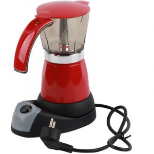 300 ml/6 tasses 480 w &eacute;lectrique Moka Pot d&eacute;tachable cuisine cuisini&egrave;re cafeti&egrave;re rouge