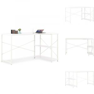 Vidaxl - Bureau d'ordinateur Blanc 120x72x70 cm - Bureau Informatique - Bureau Blanc - Bureau Design - Bureau l - Bureau Industriel