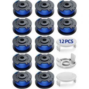 15 Bobine Fil Coupe Bordure Convient pour Ryobi One +18v 24v 40v Coupe Bordures,&Oslash;1.65mm et 3.3m Longueur AC14RL3A Remplacements Coupe Bordure(12