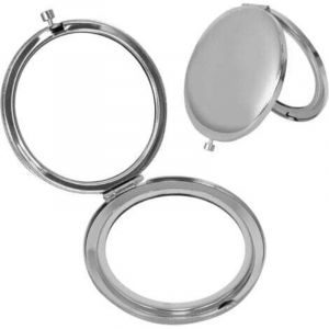 Miroir De Maquillage Compact, Miroir Pliant Rond Le Maquillage, Portable Miroir de Poche, Petit Miroir de Poche de 7cm, Miroir Compact Grossissant