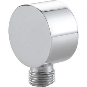 Coude de raccordement mural, coude de raccordement mural universel, 1/2', pour douchette et syst&egrave;mes de douche, coude de raccordement mural (blanc