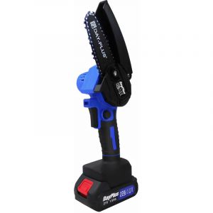 Dayplus - Tronçonneuse sans balai avec batterie tronçonneuse 4 pouces tronçonneuse manuelle avec 1 batterie tronçonneuse sans fil